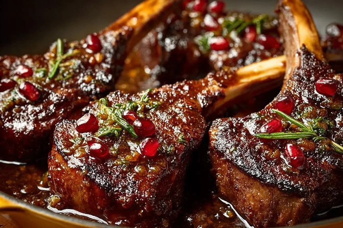 Fancy Pomegranate Lamb Chops