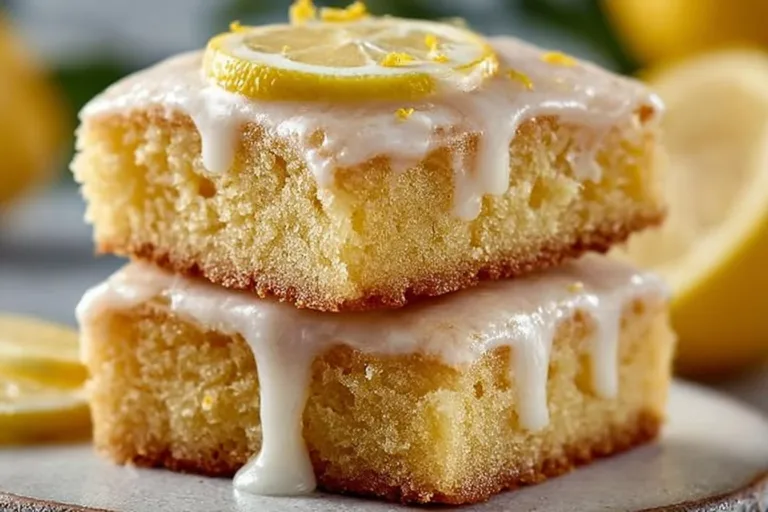 Fudgy lemon blondies with a zesty lemon flavor and moist texture