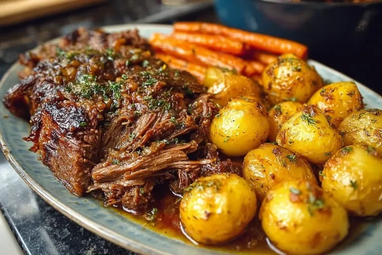 A beautifully roasted Holiday Leg of Lamb served on a festive table