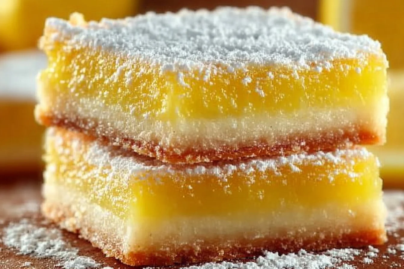 Delicious homemade lemon bars with a buttery crust and vibrant lemon filling