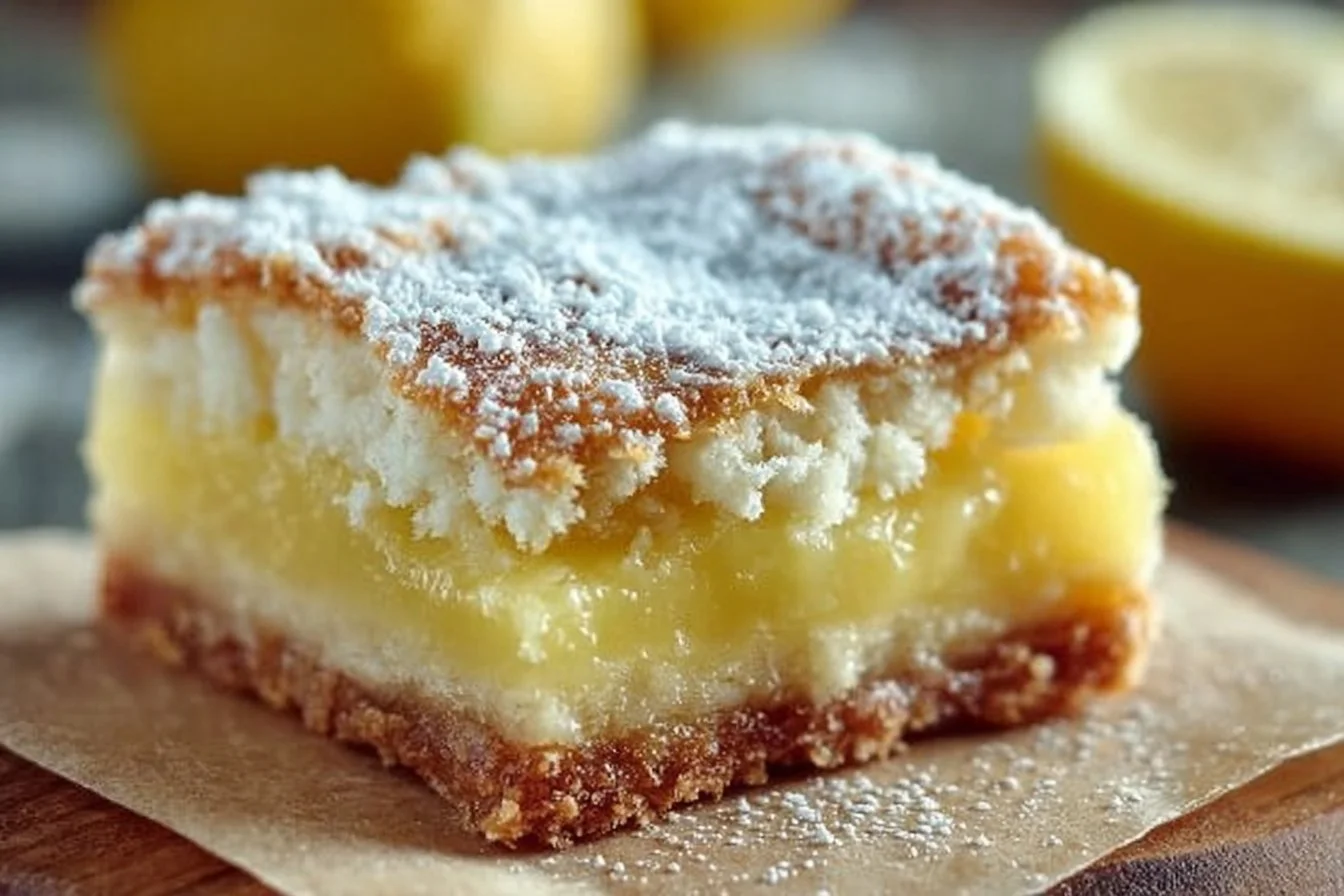 Ina Garten's delicious homemade lemon bars on a plate