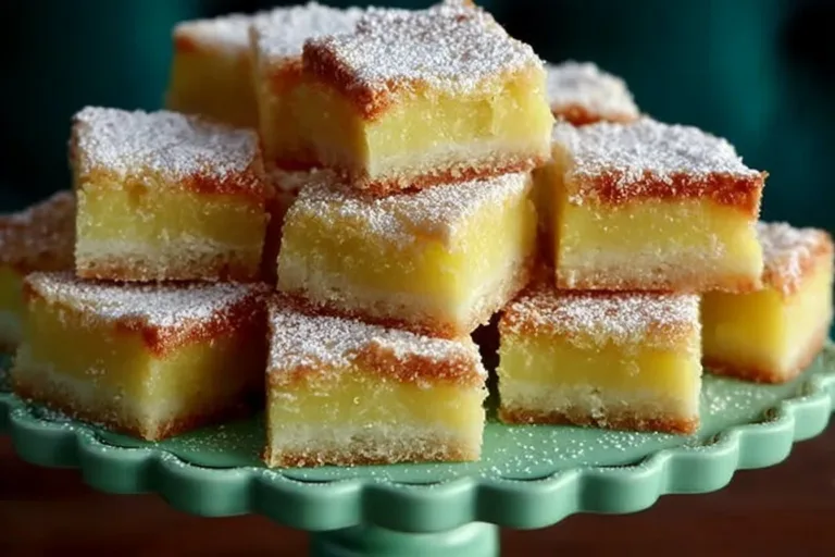 Delicious Ina Garten lemon bars dusted with powdered sugar