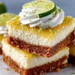 Deliciously tangy Key Lime Bars served on a white plate