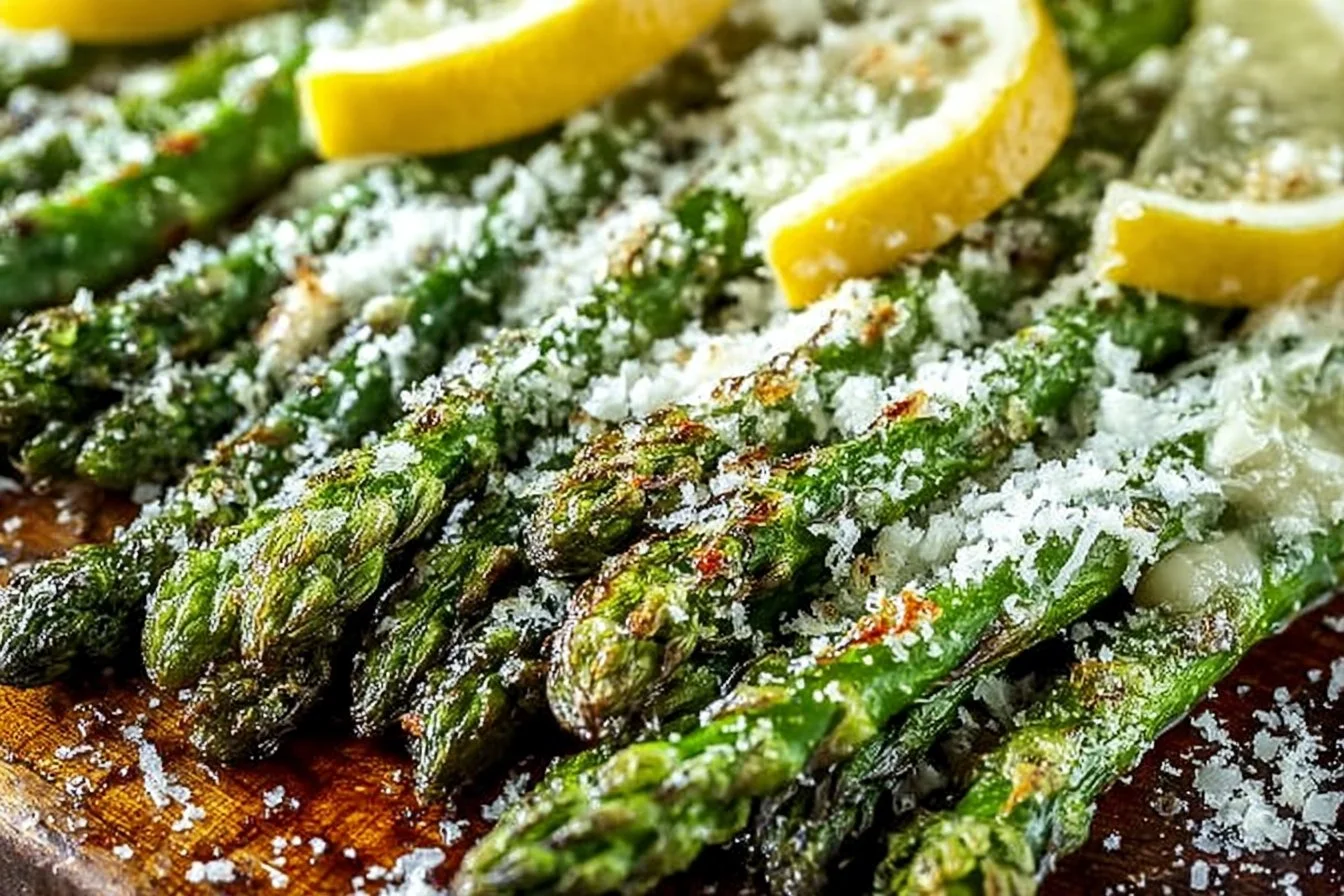 Lemon Parmesan Baked Asparagus