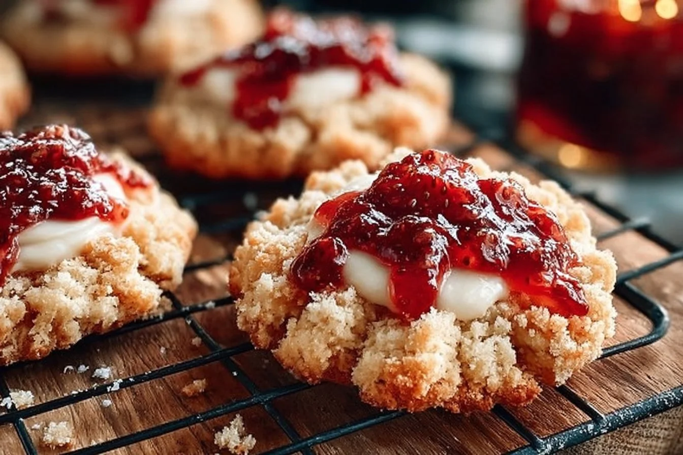 Fluffy Strawberry Shortcake Butter Cookies
