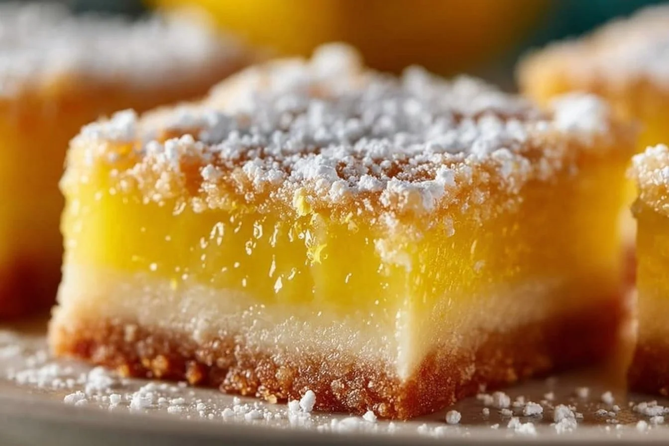 Delicious super easy lemon bars with a buttery crust and zesty lemon filling.