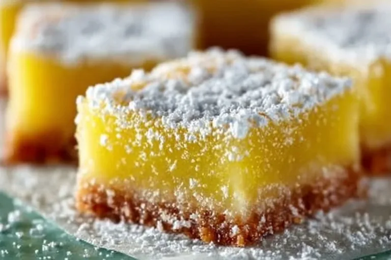 Delicious super easy lemon bars with a tangy filling and buttery crust