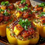 Delicious Teriyaki Pineapple Chicken served with fresh ingredients