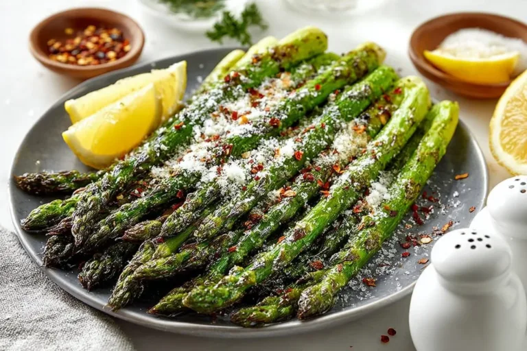 Delicious air fryer asparagus cooked to perfection in an air fryer