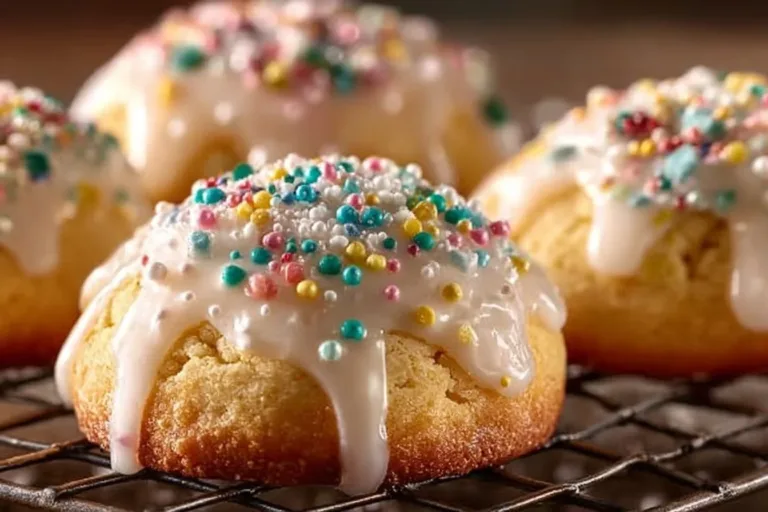 Plate of colorful traditional Italian Easter cookies decorated for the holiday