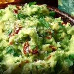 Bowl of authentic guacamole made from fresh ingredients
