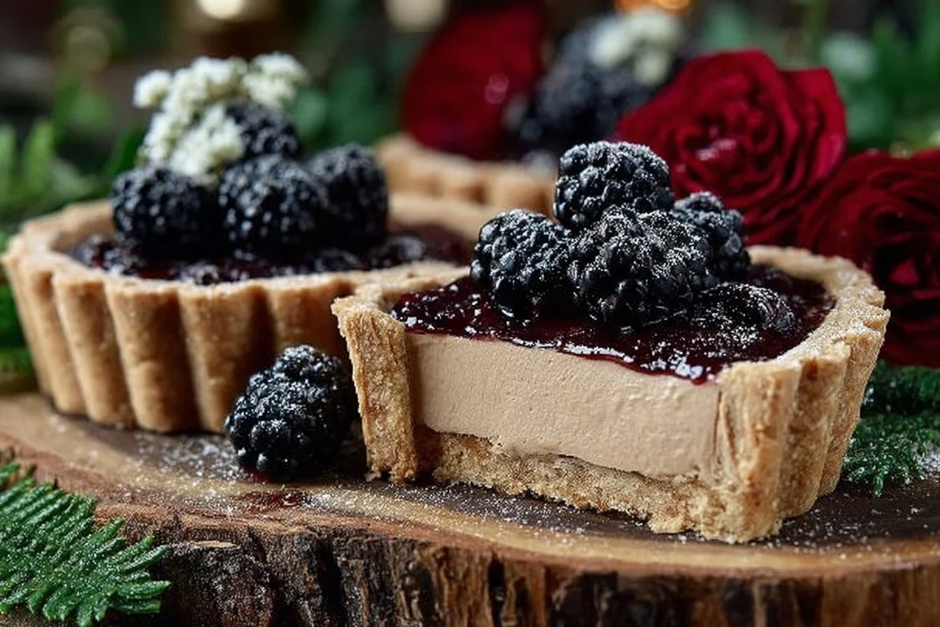 Delicious Blackberry Earl Grey Tarts with fresh blackberries and Earl Grey tea essence.