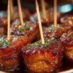 Delicious brown sugar kielbasa bites served as appetizers