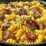 Delicious Cajun Sausage Pasta with spicy sausage and creamy sauce