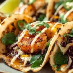 Healthy shrimp tacos served with fresh toppings and vibrant ingredients
