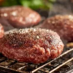 Oven-baked juicy hamburgers topped with fresh ingredients and served with fries.