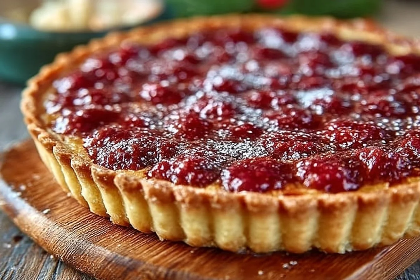Sweet Rhubarb Custard Tart